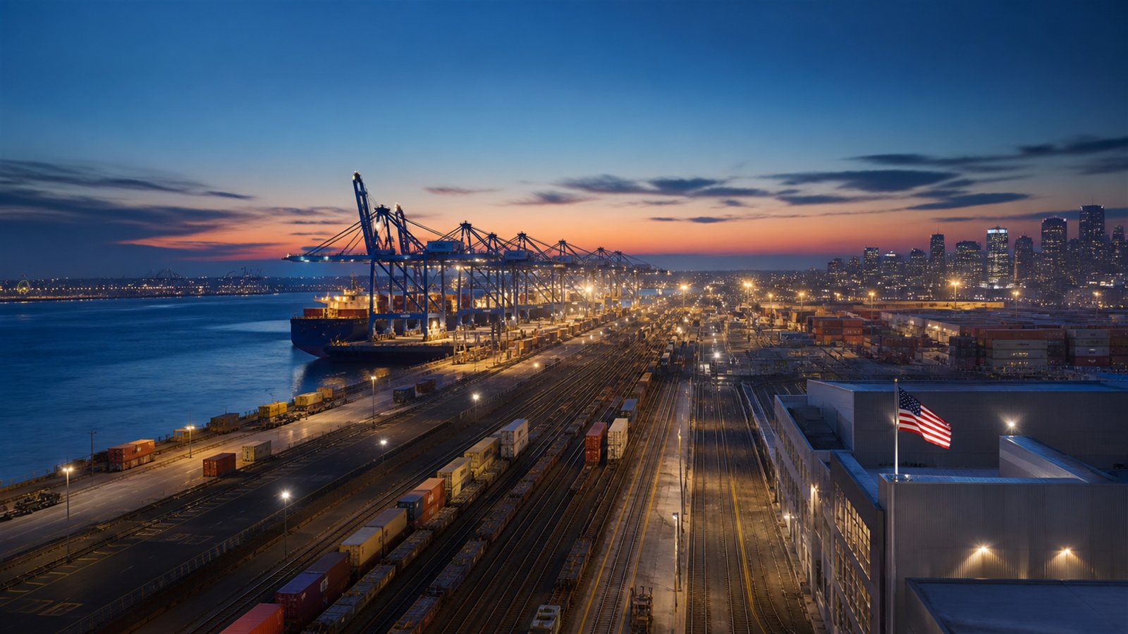 American port and logistics infrastructure